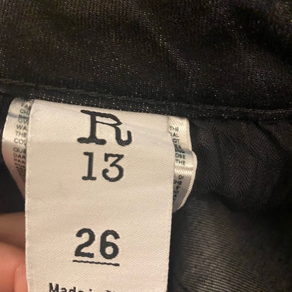 R13 ALISON SKINNY IN BLACK SNAKE SIZE 26 NEW WITH TAGS - Picture 12 of 13